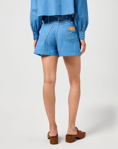 Wrangler Women's Pleated Short In Cotton Candy Blue
