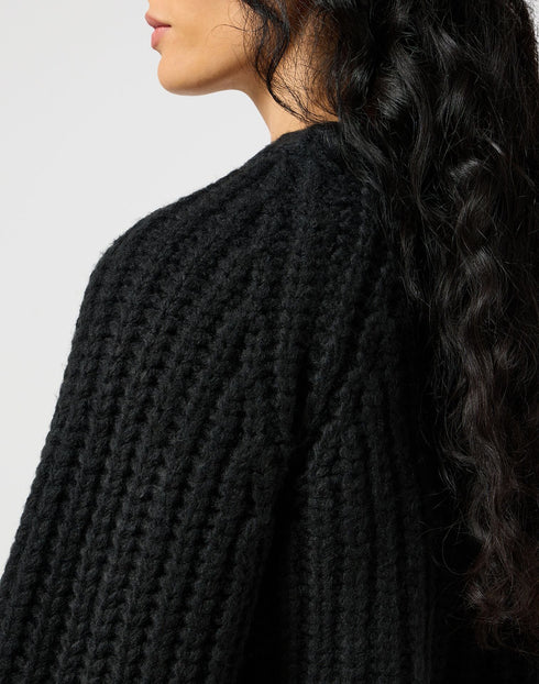 Wrangler Women's Puff Sleeve Sweater In Black