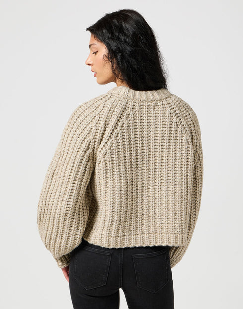 Wrangler Women's Puff Sleeve Sweater In Oatmeal