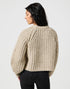 Wrangler Women's Puff Sleeve Sweater In Oatmeal
