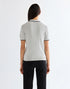 Wrangler Women's Quarter Zip Polo T-Shirt In Grey Heather - Rodeo In