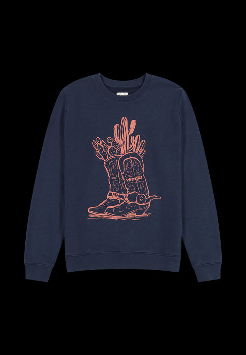 Wrangler Women's Regular Sweat Shirt in Navy