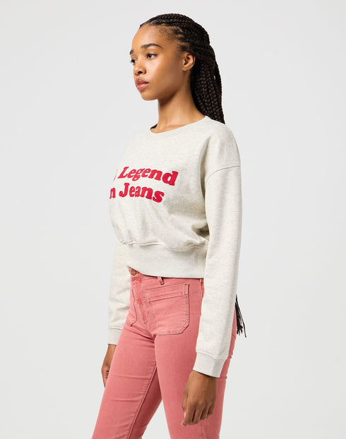 Wrangler Women's Relaxed Sweatshirt In Oat - Rodeo In
