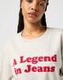 Wrangler Women's Relaxed Sweatshirt In Oat - Rodeo In