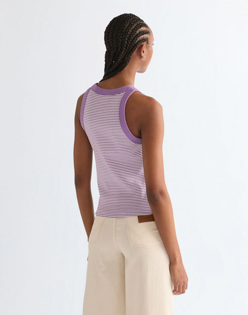 Wrangler Women's Ringer Tank I - Shirt In Bellflower - Rodeo In