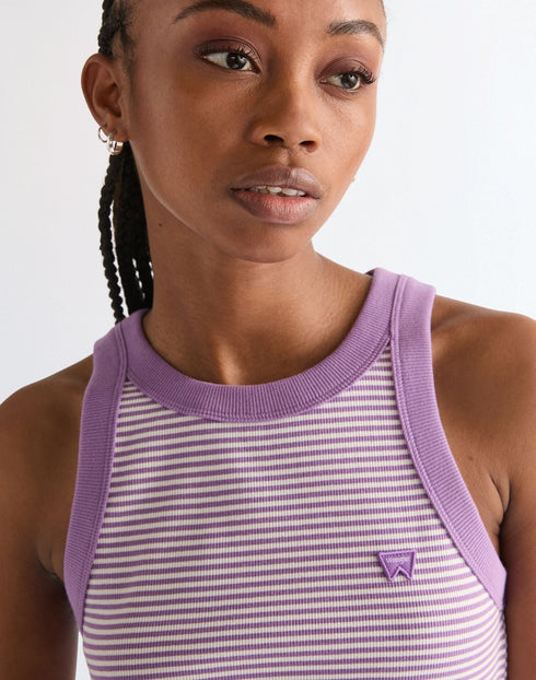 Wrangler Women's Ringer Tank I - Shirt In Bellflower - Rodeo In