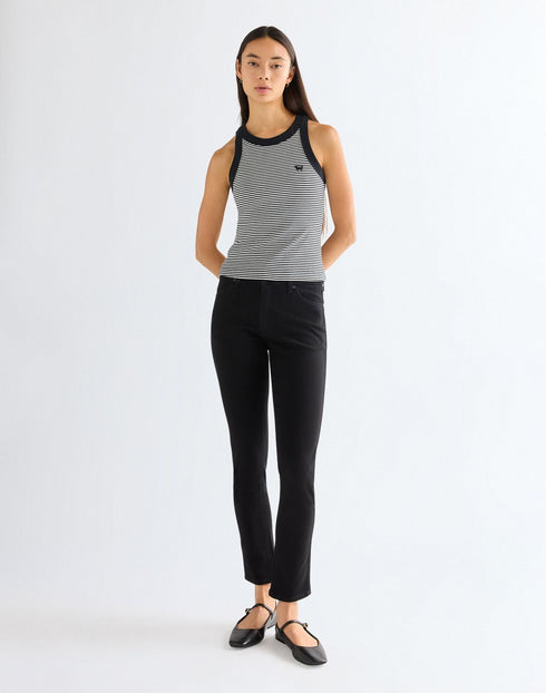 Wrangler Women's Ringer Tank I - Shirt In Black - Rodeo In
