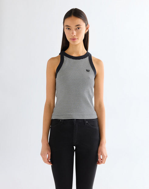 Wrangler Women's Ringer Tank I - Shirt In Black - Rodeo In