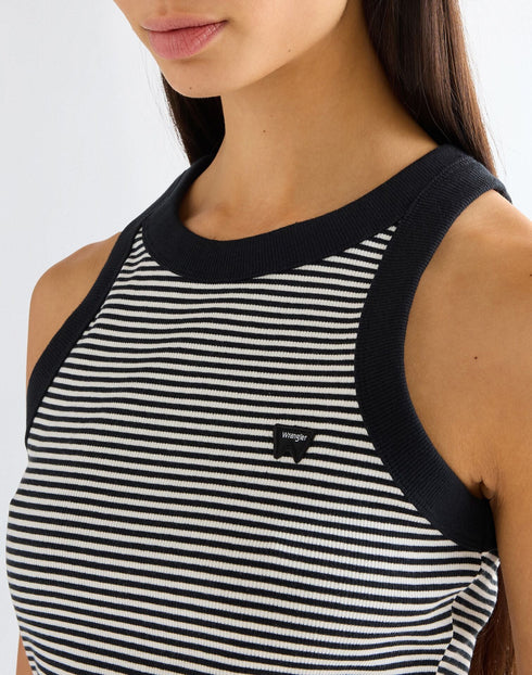 Wrangler Women's Ringer Tank I - Shirt In Black - Rodeo In