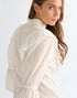 Wrangler Women's Romance Blouse Shirt In Worn White - Rodeo In