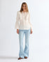 Wrangler Women's Romance Blouse Shirt In Worn White - Rodeo In