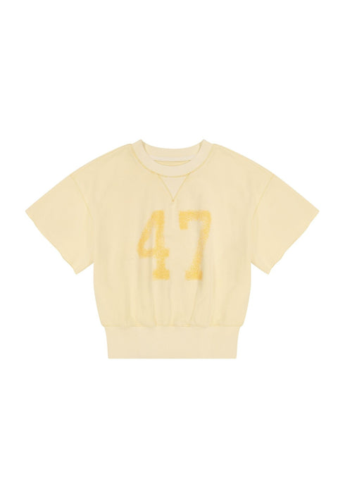 Wrangler Women's Short Sleeve Sweatshirt In Banana Crepe