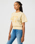 Wrangler Women's Short Sleeve Sweatshirt In Banana Crepe