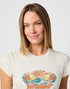 Wrangler Women's Shrunken Band SS T-Shirt In Vintage White
