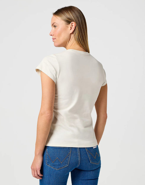 Wrangler Women's Shrunken Band SS T-Shirt In Vintage White