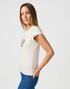 Wrangler Women's Shrunken Band SS T-Shirt In Vintage White