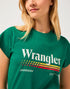 Wrangler Women's Shrunken Band T-Shirt in Verdant Green