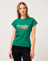 Wrangler Women's Shrunken Band T-Shirt in Verdant Green