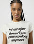 Wrangler Women's Shrunken Band T-Shirt in Vintage White