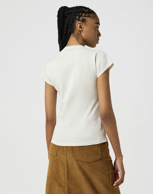 Wrangler Women's Shrunken Band T-Shirt in Vintage White