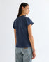 Wrangler Women's Shrunken Band T-Shirt Is Navy - Rodeo In