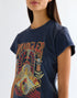 Wrangler Women's Shrunken Band T-Shirt Is Navy - Rodeo In