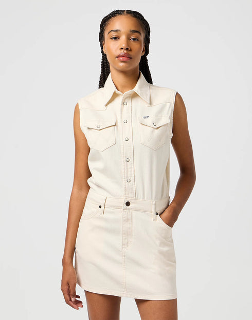 Wrangler Women's Sleeveless Dress In Natural