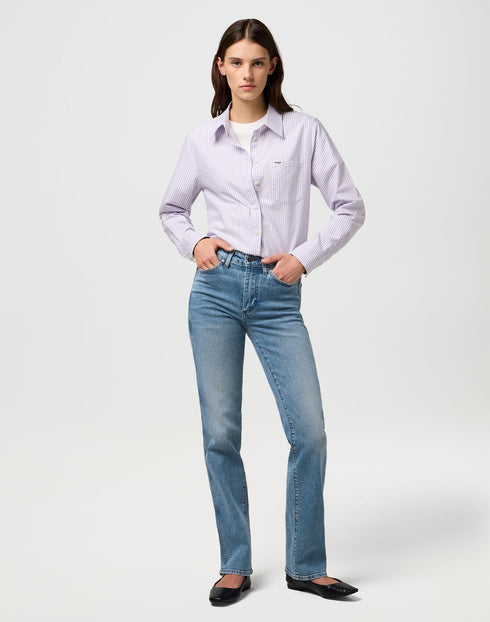 Wrangler Women's Straight Jeans In Indigo Valley - Rodeo In