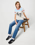 Wrangler Women's Sunset Jeans In Mid Stone - Rodeo In