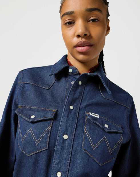 Wrangler Women's Trouser Coverall In Aged Blue