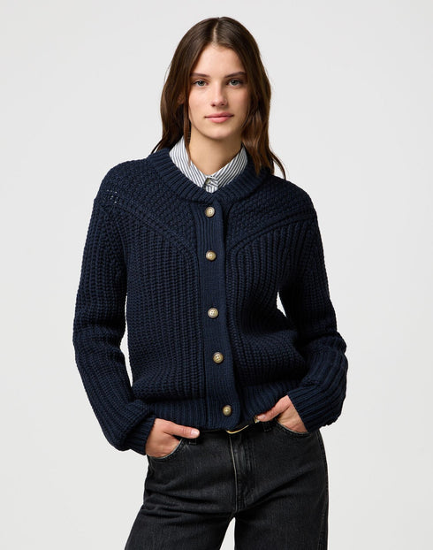 Wrangler Women's Western Cardigan In Dark Navy