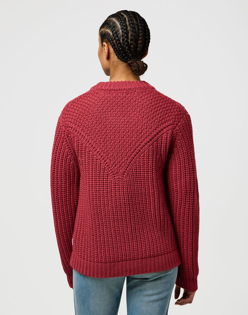 Wrangler Women's Western Cardigan In Earth Red