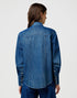 Wrangler Women's Yoke Denim Shirt In Sparkle Blue