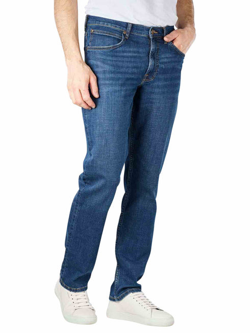 Brooklyn Jeans Straight Fit in Mid Worn Kahun