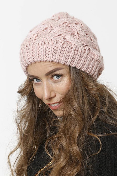 Cross-Weave Beanie Hat VE510