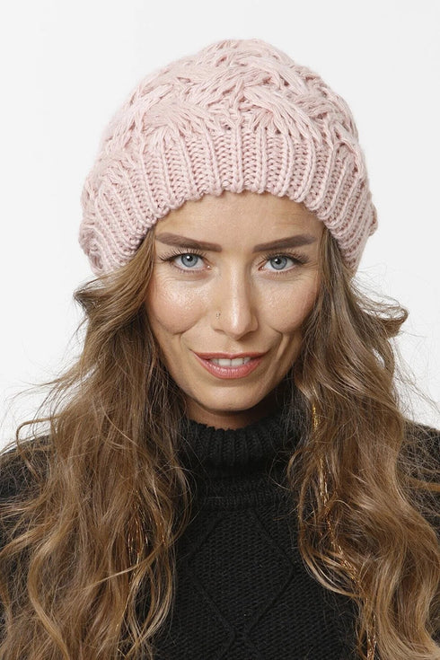 Cross-Weave Beanie Hat VE510