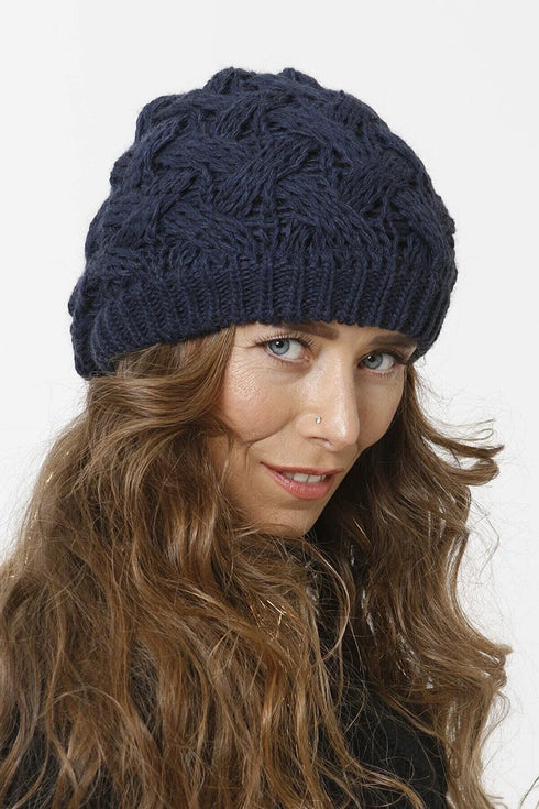 Cross-Weave Beanie Hat VE510