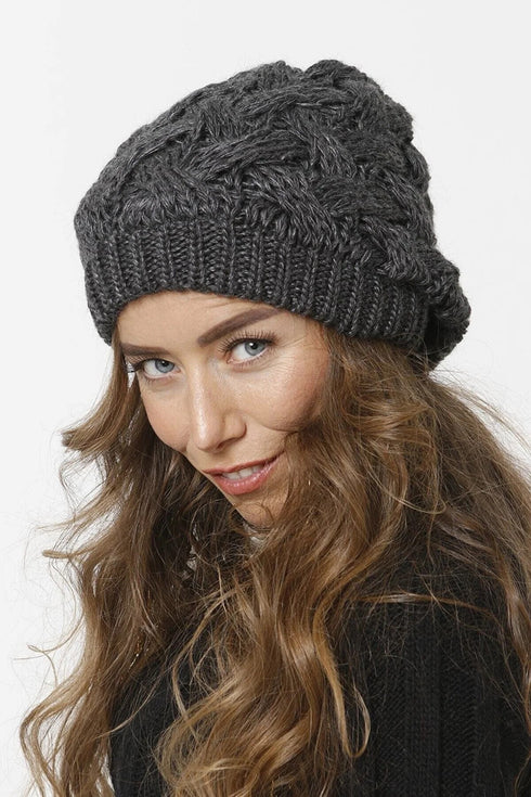 Cross-Weave Beanie Hat VE510