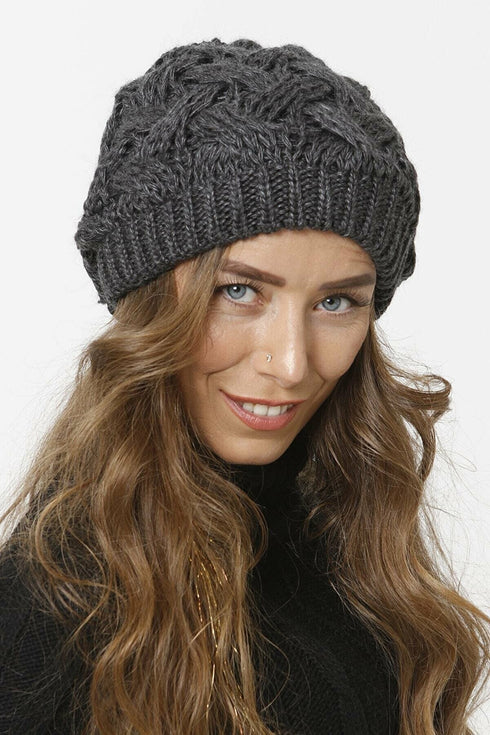 Cross-Weave Beanie Hat VE510