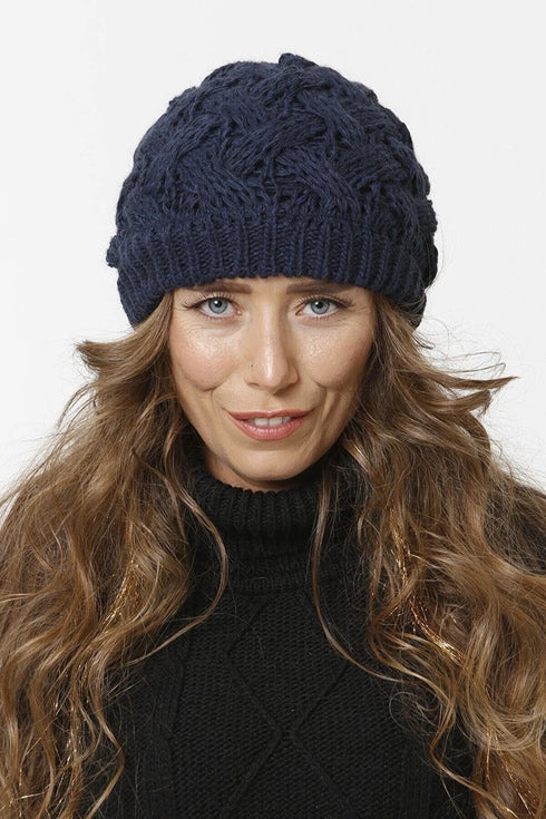 Cross-Weave Beanie Hat VE510