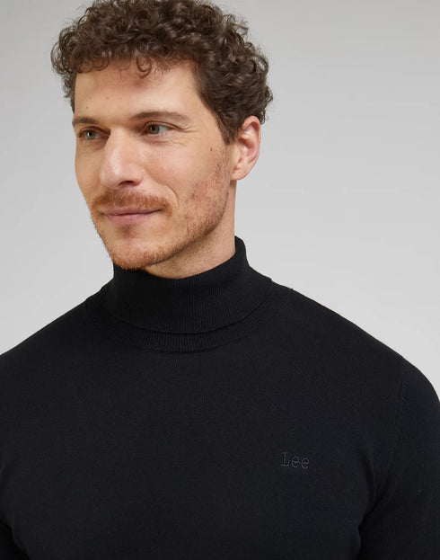 High Neck Knit In Black