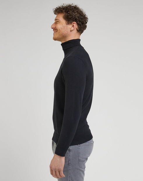 High Neck Knit In Black
