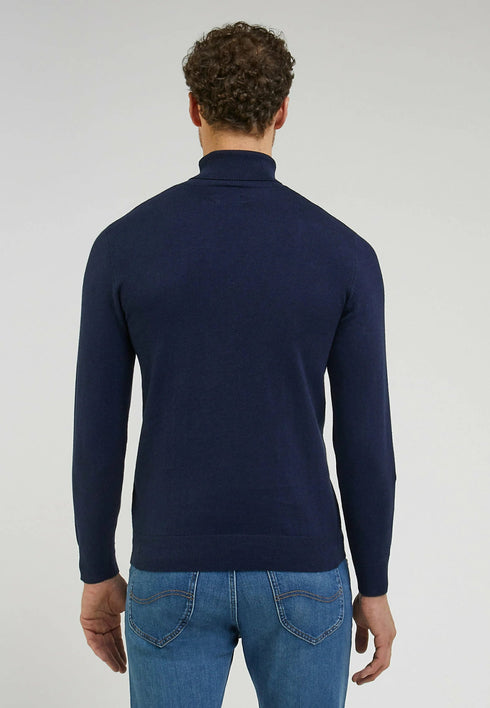 High Neck Knit In Sky Captain