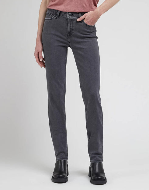 Lee Women's Marion Straight Jeans in Moody Grey