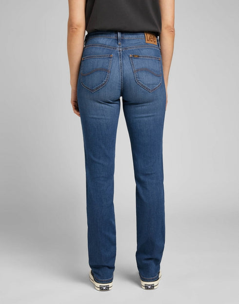 Marion Straight Jeans in Mid Worn In