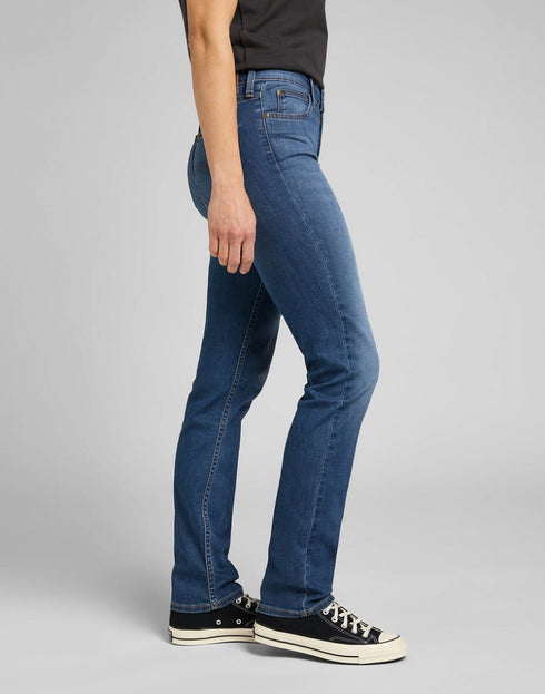 Marion Straight Jeans in Mid Worn In