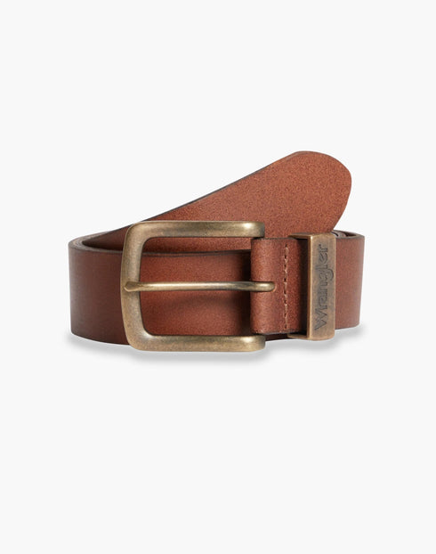 Metal Loop Belt In Cognac