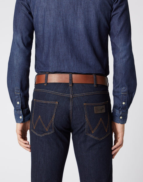 Metal Loop Belt In Cognac