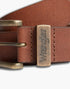 Metal Loop Belt In Cognac