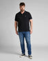 Lee Men's Pique Polo T-Shirt in Black